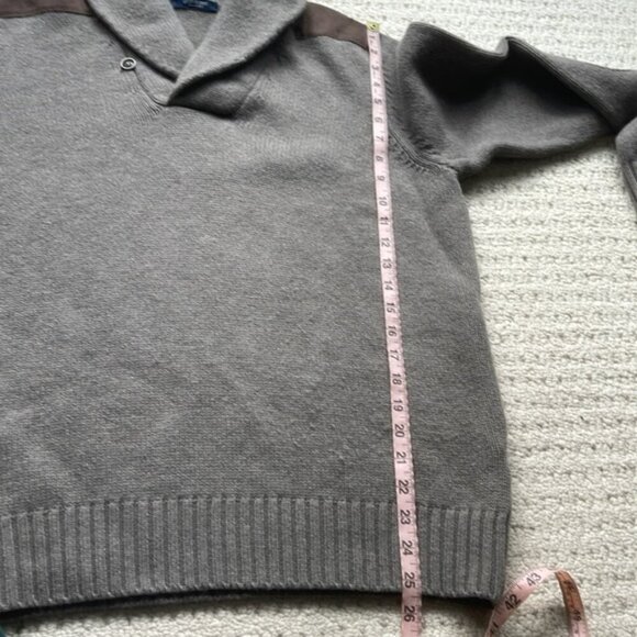 Gran Sasso Italy Men’s 100% Wool Gray Sweater Size 54 Large - Picture 11 of 13